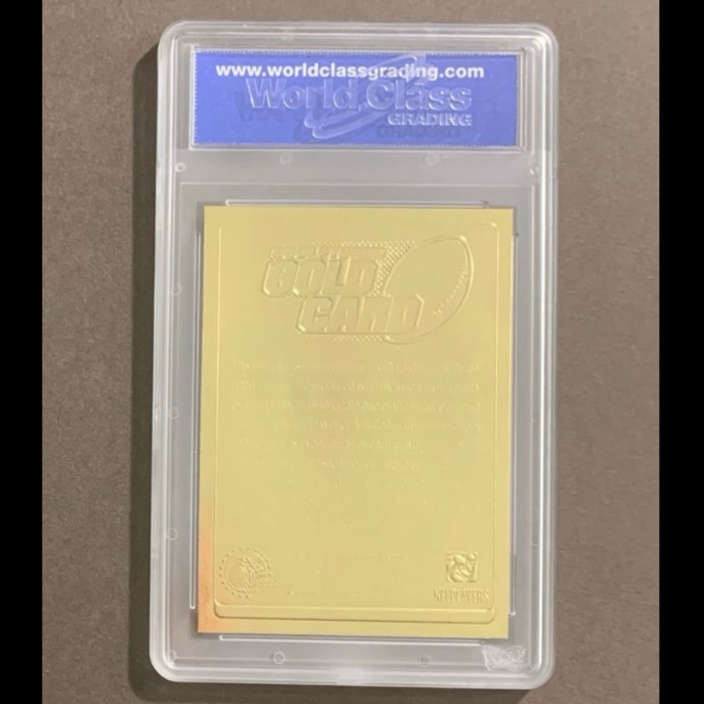 TOM BRADY GOLD BAR AUTO FACSIMILE AUTOGRAPH FOOTBALL CARD - GEM 10 NFL PATRIOTS - Picture 3 of 5